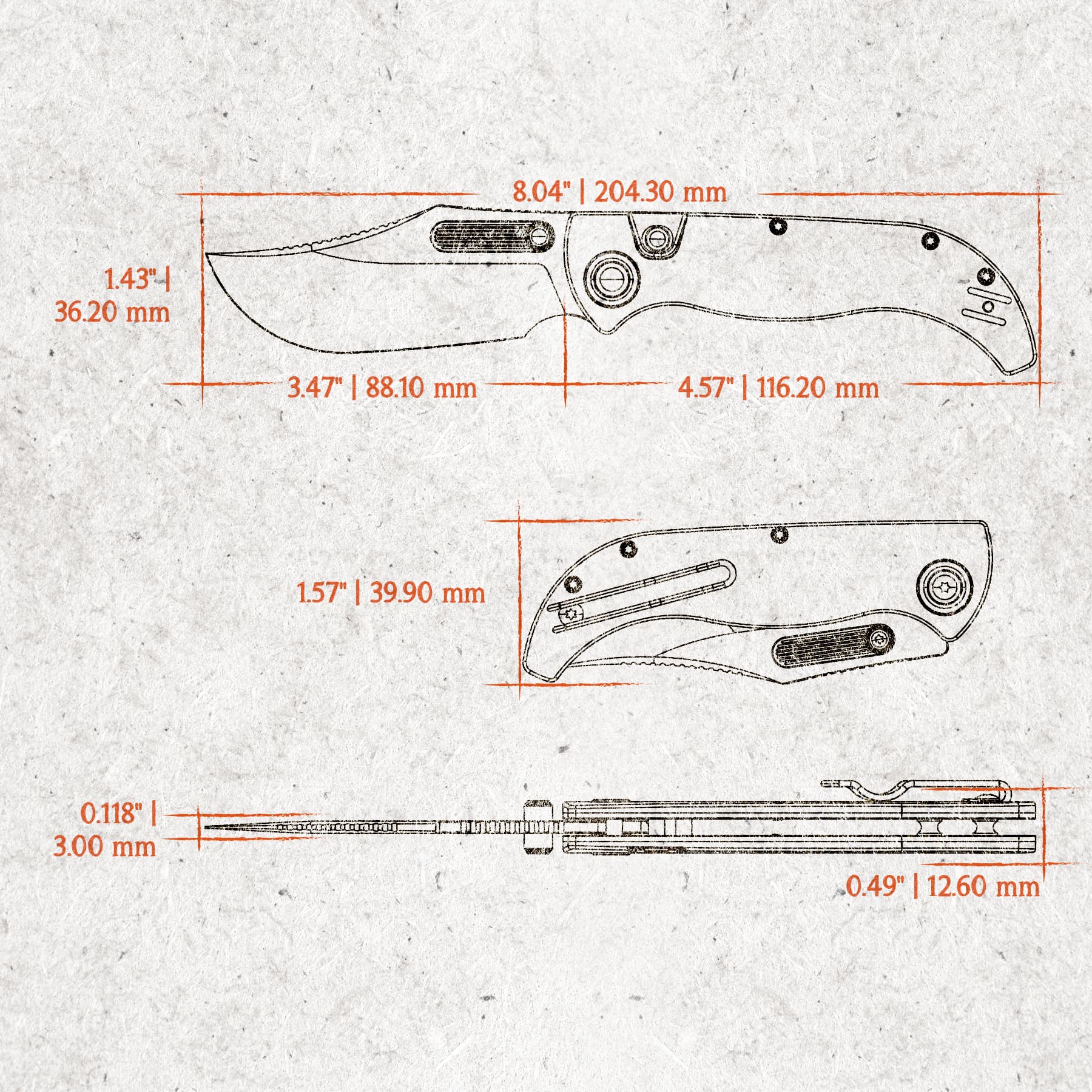 Naga- Top Liner Lock(3.47" S35VN Blade & Bamboo Micarta Handle) - A3907 - Image 15